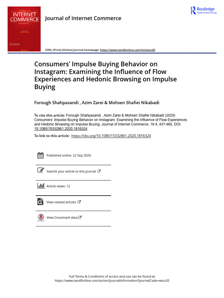 Consumers' Impulsive | PDF | Impulsivity | Affect (Psychology)