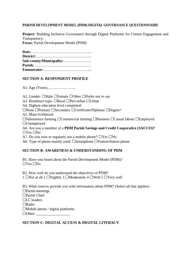 PDM Editted Questionnare | PDF