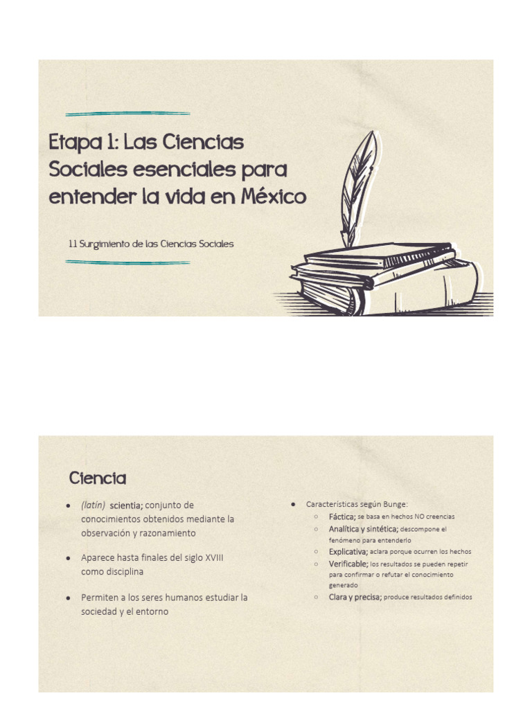 1.1 - Surgimiento de Las Ciencias Sociales | PDF | Ciencias Sociales ...