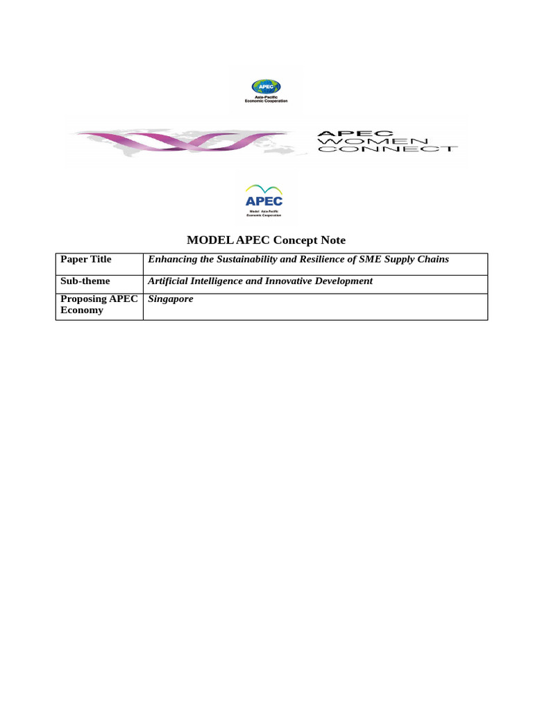 Annex 1 - MODEL APEC Concept Note Template | PDF | Artificial ...
