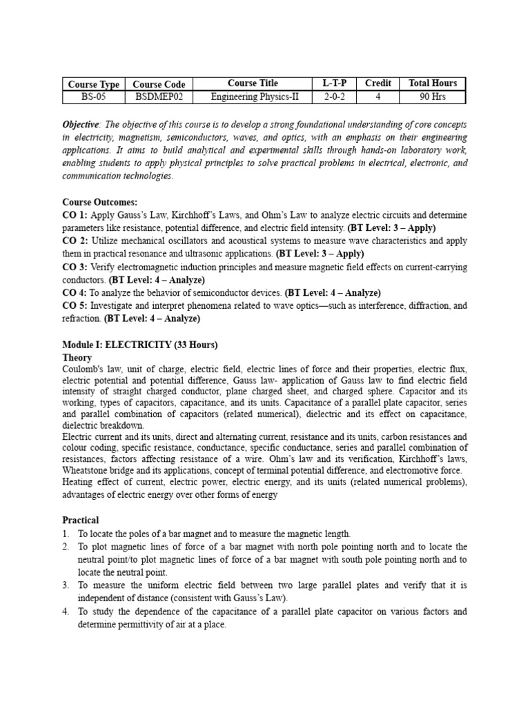 DDMT 2ndsem Syllabus All | PDF | Bipolar Junction Transistor | Diode