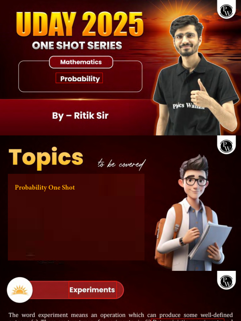 Probability - Class Notes | PDF