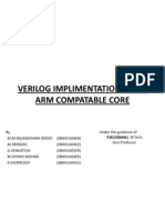 Verilog Implimentation of An Arm Compatable Core