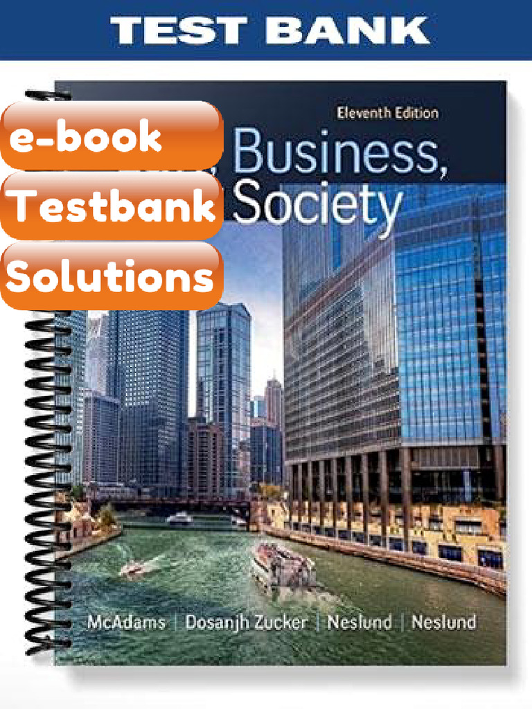 Law Business and Society 11th Edition by McAdams Testbank &amp; eBook | PDF | Business ...