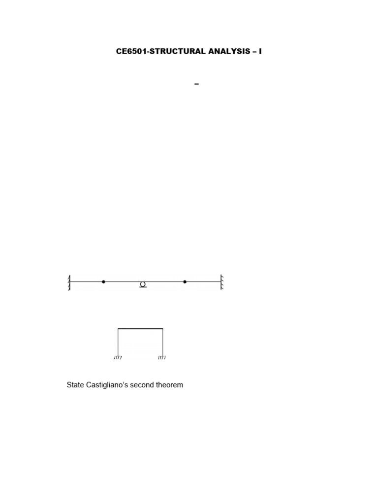 CE6501 Structural Analysis I 2marks | PDF | Bending | Beam (Structure)