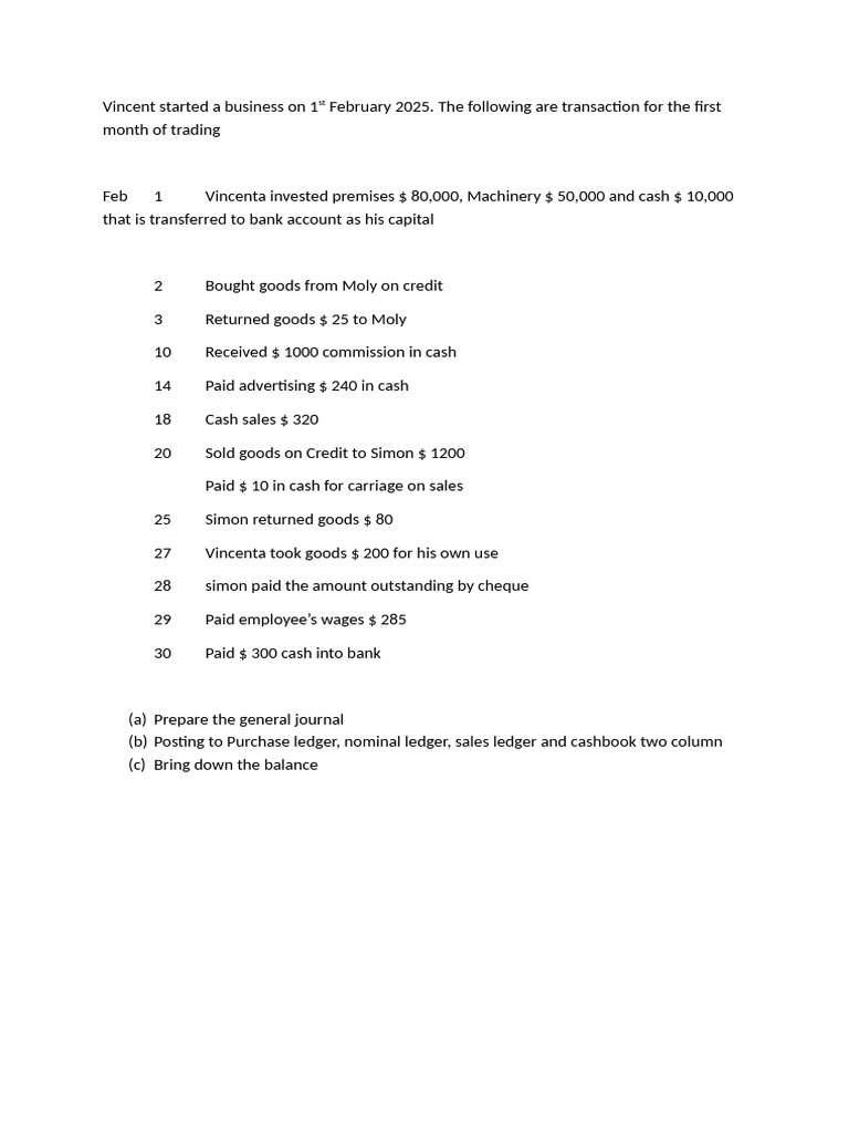Accounting Exercise | PDF