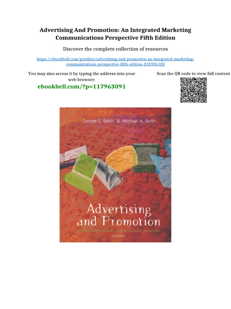 ADVERTISING AND PROMOTION: AN INTEGRATED MARKETING COMMUNICATIONS ...