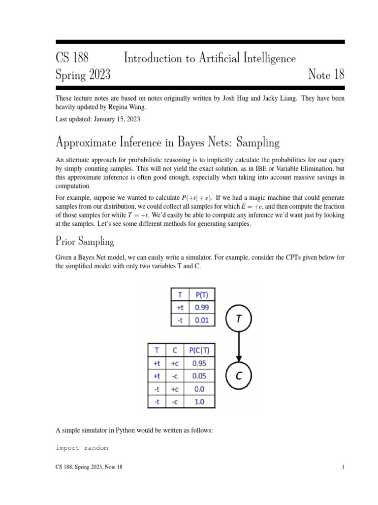 cs188 sp23 Note18 | PDF