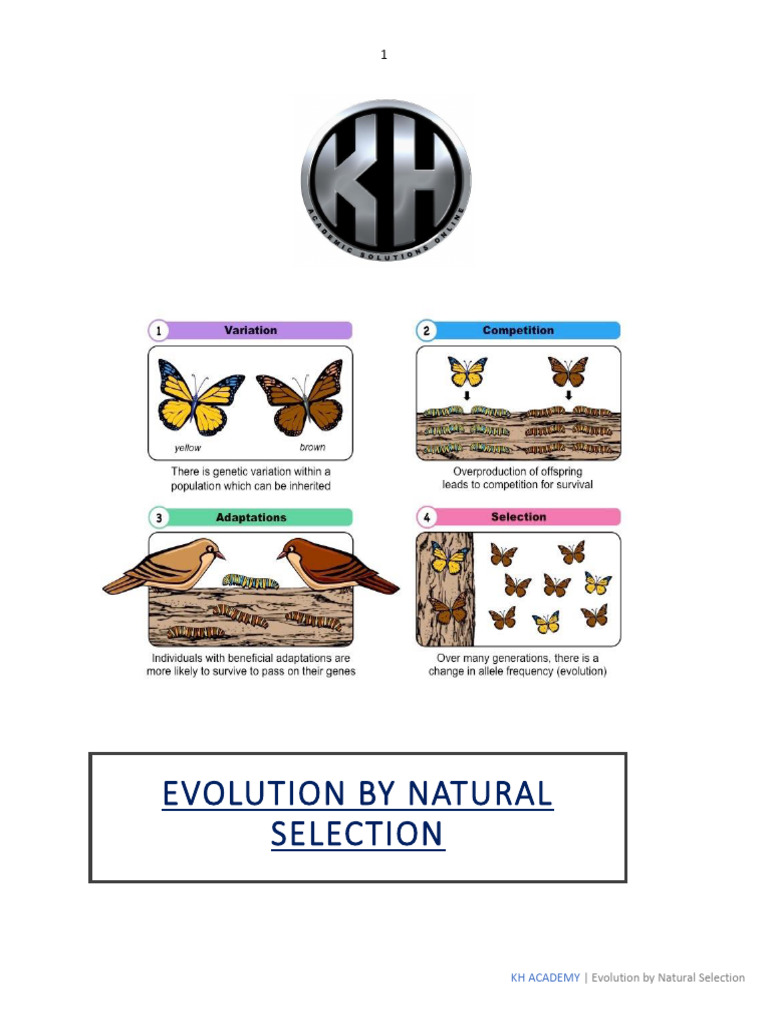 Kha Evolution by Natural Selection | PDF | Evolution | Natural Selection