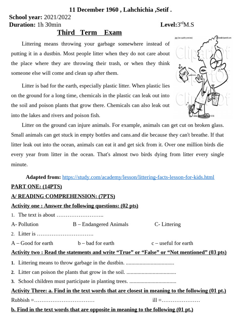 Third Term Exam - MS3 | PDF