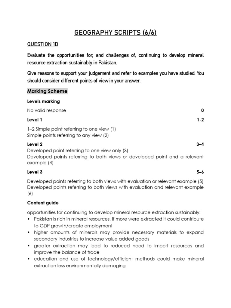 Geography Scripts 6 Out of 6 | PDF | Hydroelectricity | Electricity ...