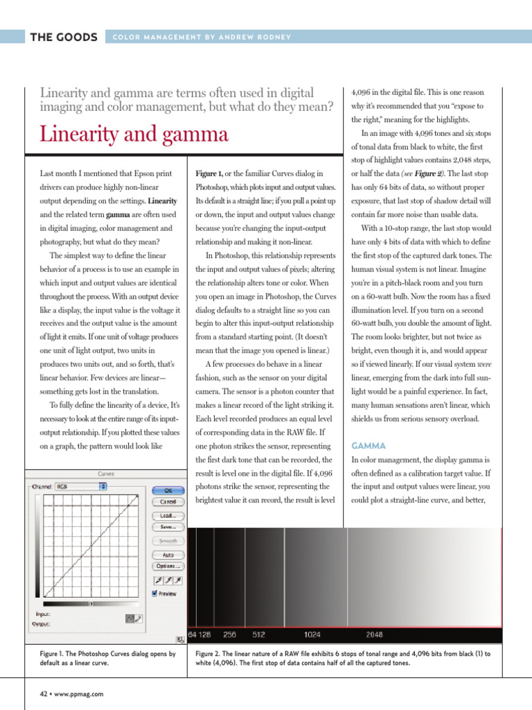 Linearity and Gamma | PDF | Raw Image Format | Artistic Techniques