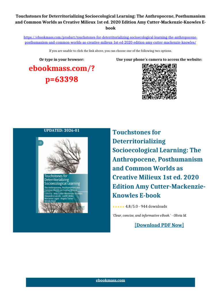 Touchstones for Deterritorializing Socioecological Learning: The ...