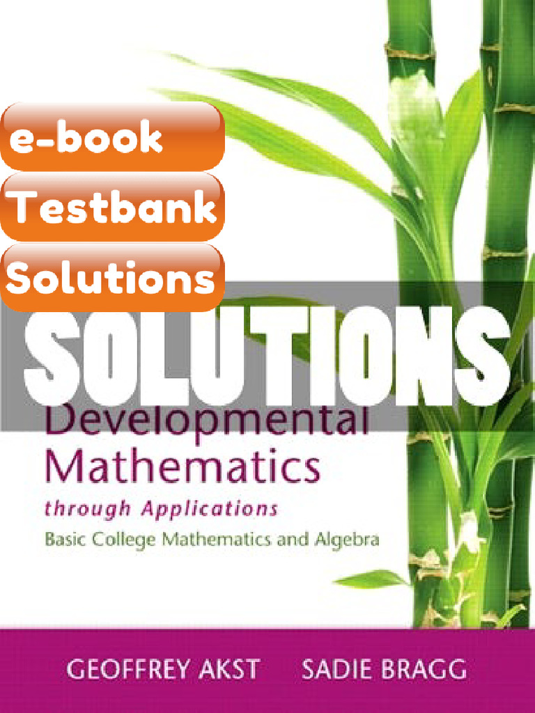Ebook & Testbank Developmental Mathematics Through Applications 1 Ed ...