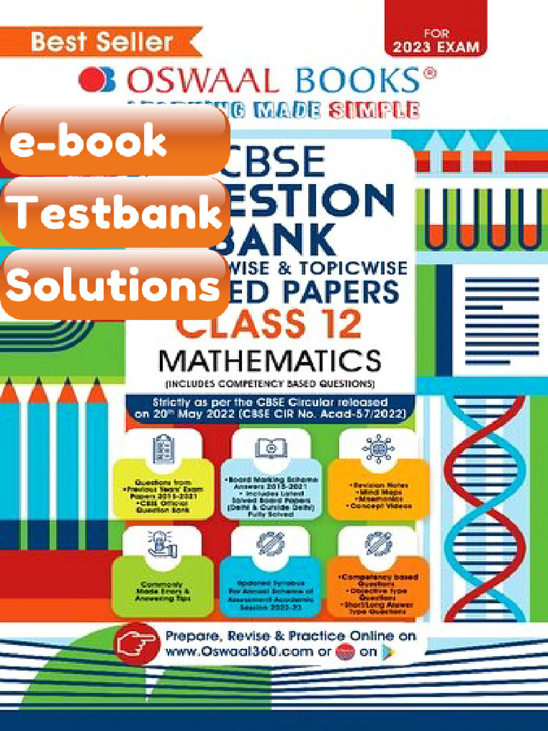 CBSE Question Bank Class 12 Mathematics Book Based on Latest Board ...