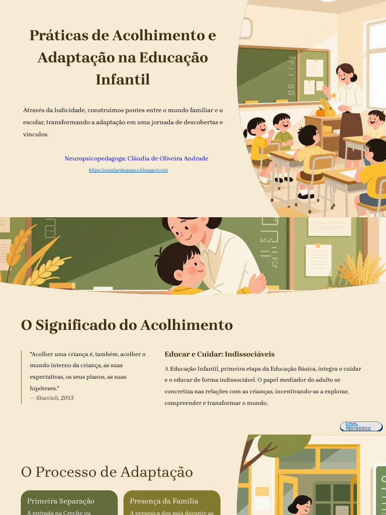 Práticas de Acolhimento e Adaptação Na Educação Infantil | PDF | Cognição