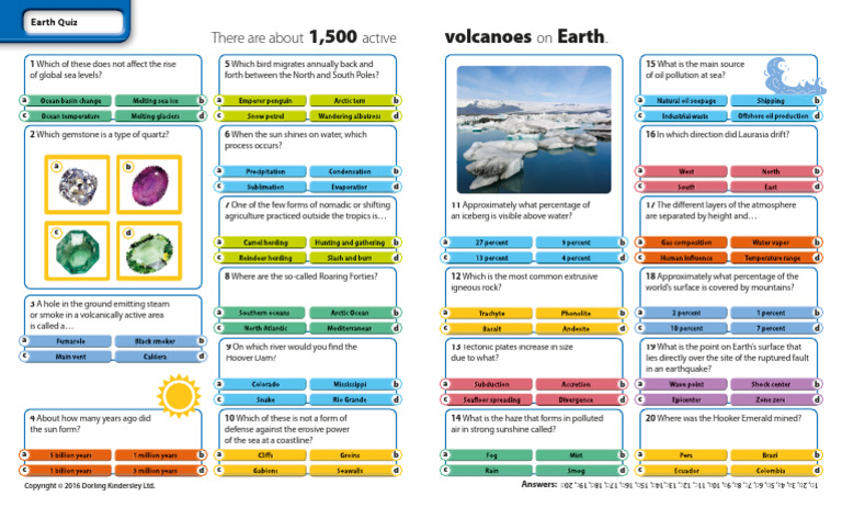 9 Earth Quiz | PDF | Earth | Sea