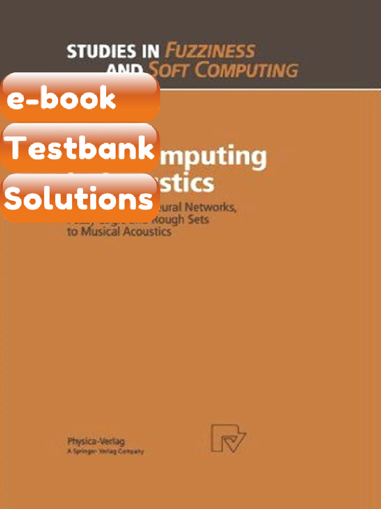 Soft Computing in Acoustics Applications of Neural Networks Fuzzy Logic ...