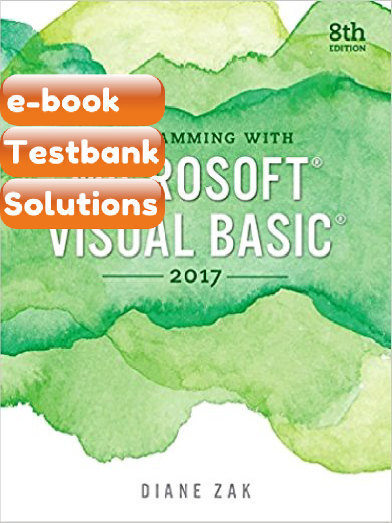 Ebook & Testbank Programming With Microsoft Visual Basic 2017 8th ...