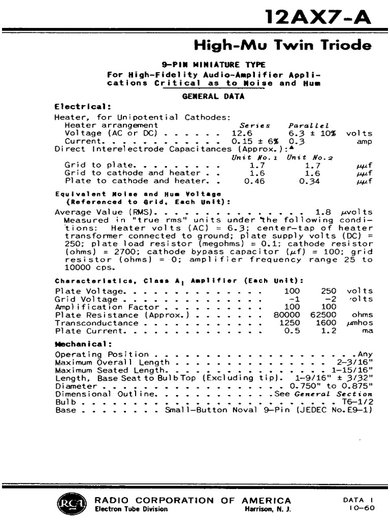 12AX7A | PDF