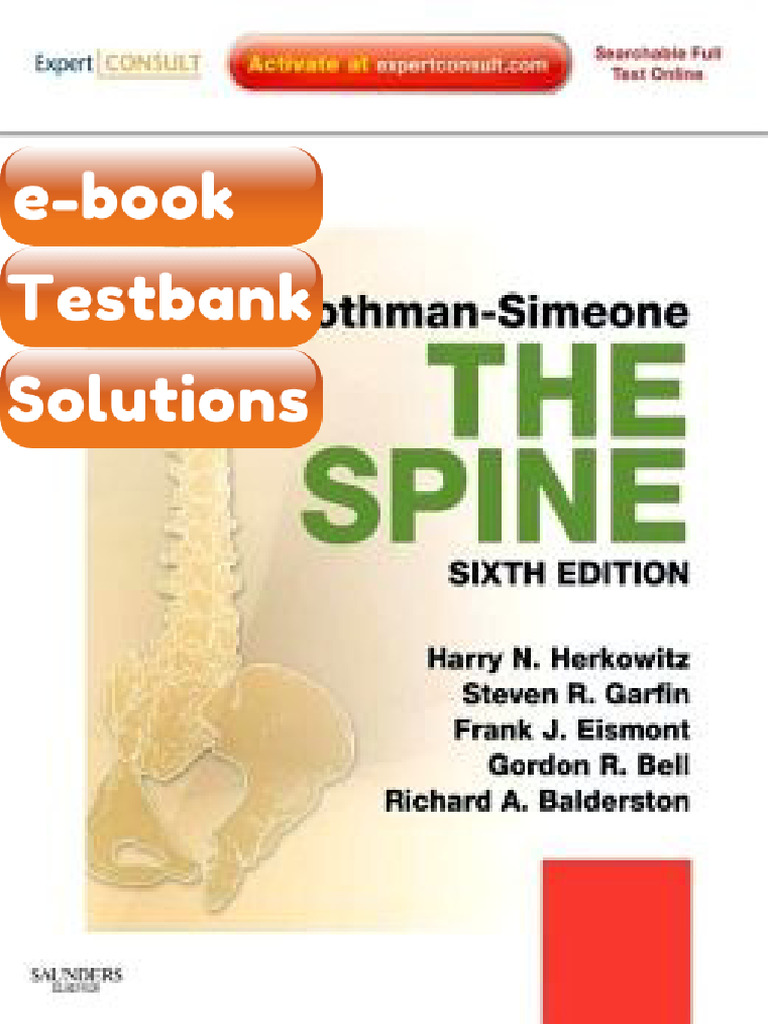 Testbank - Rothman Simeone the Spine Expert Consult 6th Edition | PDF ...