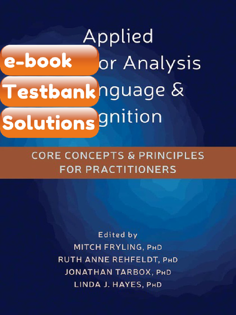 Applied Behavior Analysis of Language and Cognition Core Concepts and ...
