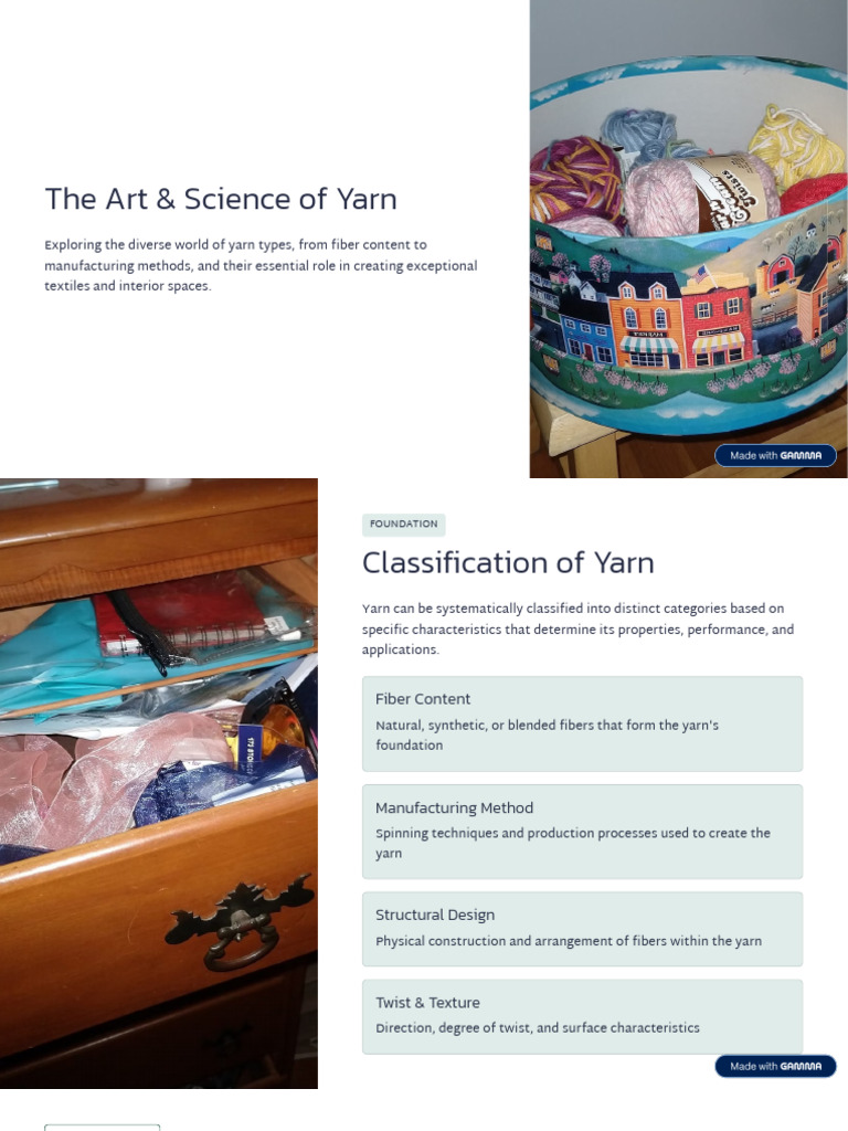 The Art and Science of Yarn | PDF | Yarn | Textiles