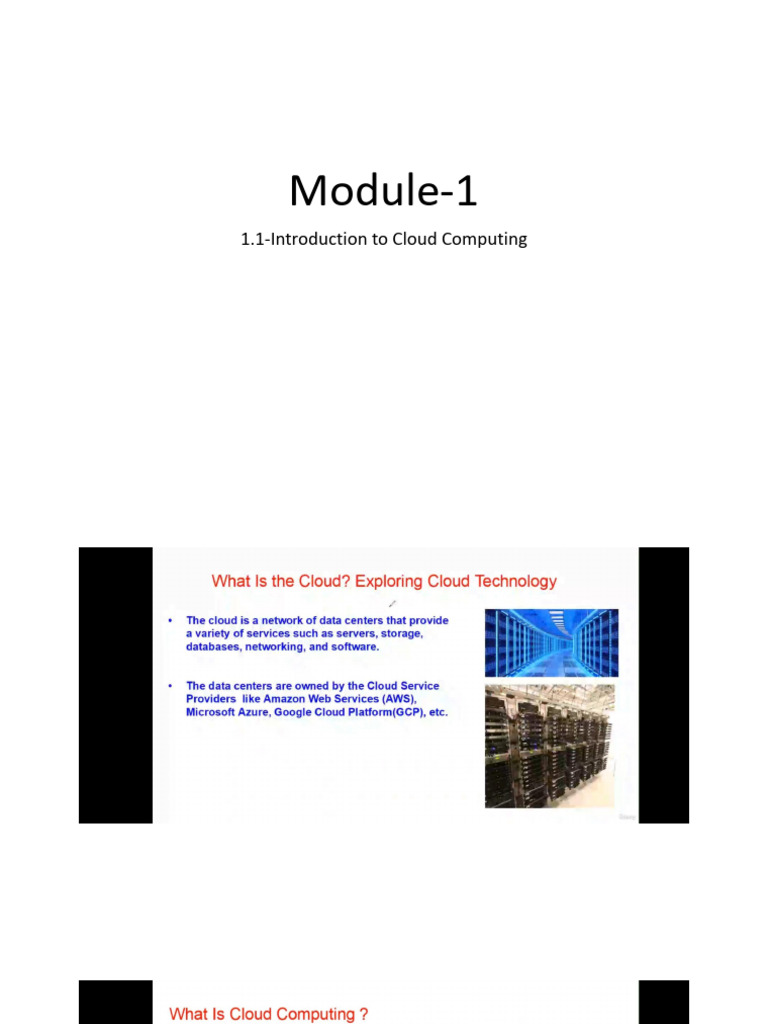 1.1 - Introduction To Cloud Computing | PDF