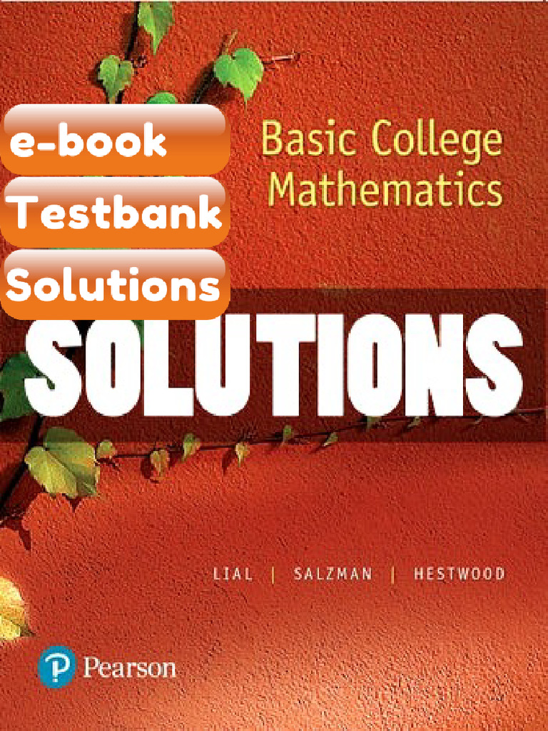 Ebook & Testbank Basic College Mathematics 10 Ed Lial | PDF ...