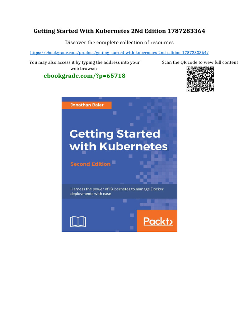 Getting Started With Kubernetes 2nd Edition 1787283364 Ready To Read ...