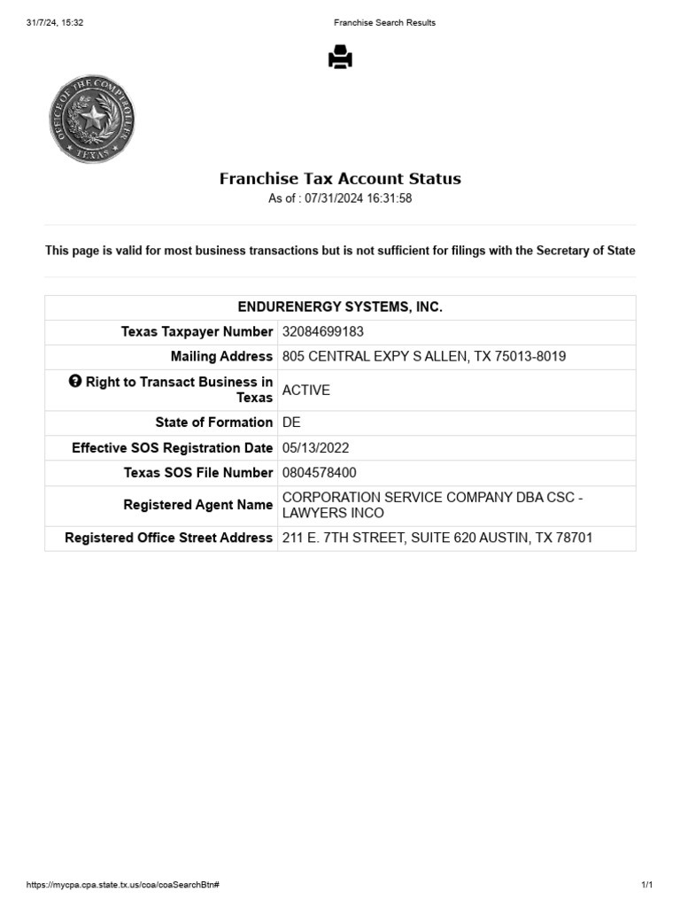 Taxable Entity Search Results | PDF