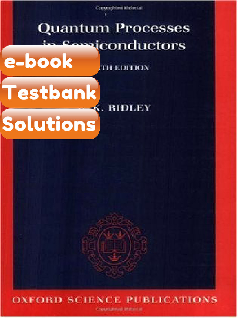 eBook & Testbank Quantum Processes in Semiconductors | PDF