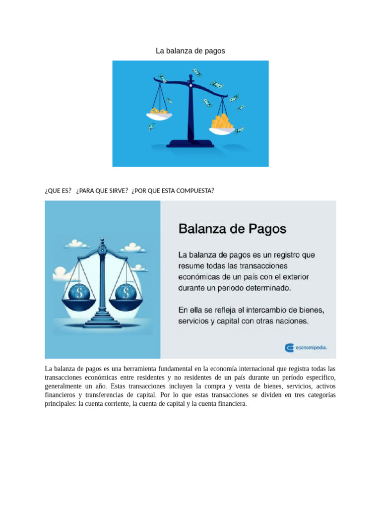 La Balanza de Pagos | PDF