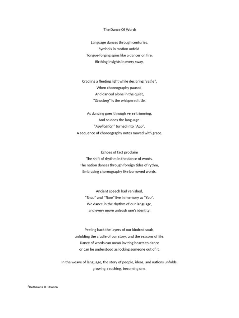 Poem About Language | PDF