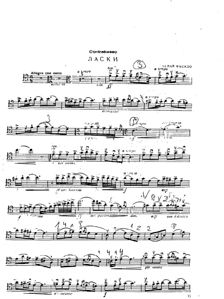 Cassadó - Requiebros Para Contrabaixo e Piano | PDF