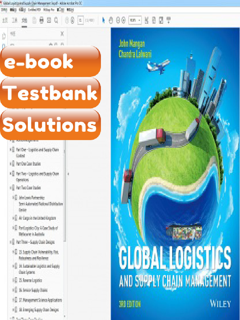 Testbank - Global Logistics and Supply Chain Management 3e | PDF