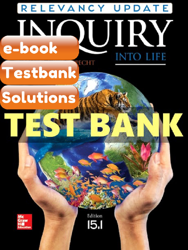 eBook & Testbank Inquiry Into Life Relevancy Update 15 1 15 Ed Mader ...
