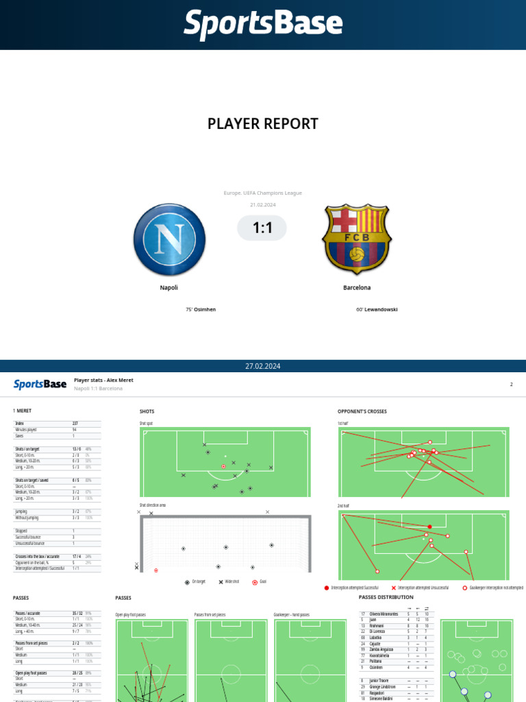 1.2 Match Report - Players | PDF | Association Football | Sports