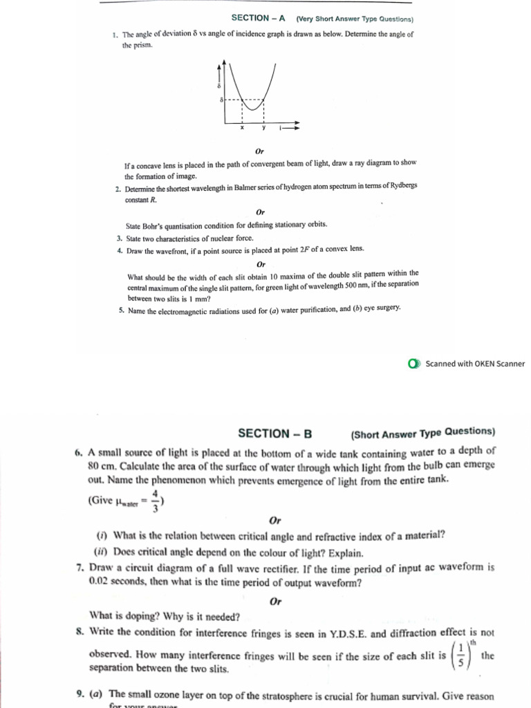 Class 12 Practice Set 4 | PDF