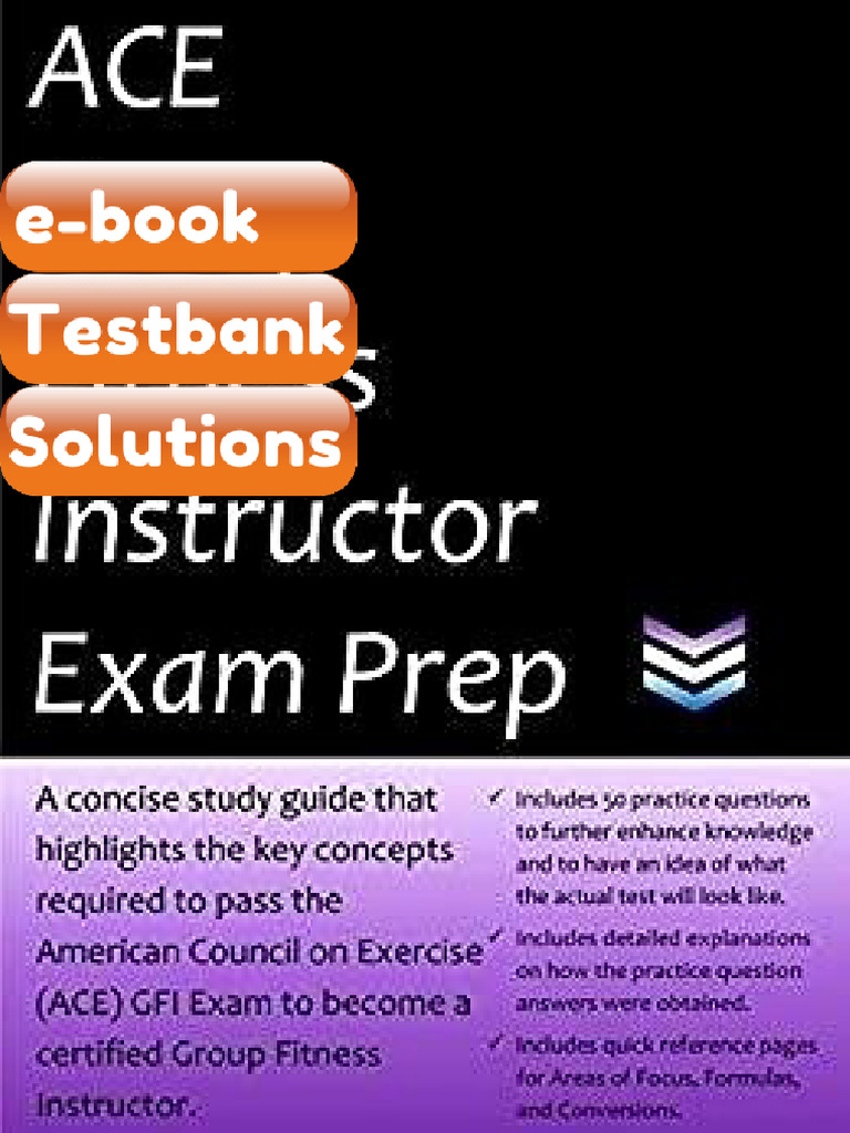 Ebook & Testbank ACE Group Fitness Instructor Exam Prep 2019 Edition | PDF