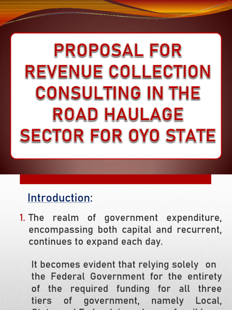 Proposal For Revenue Collection | PDF | Revenue | Economies