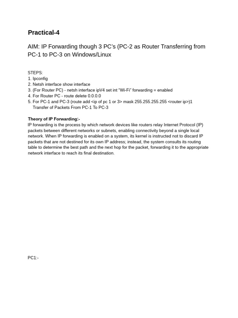 CN - LAB Practical 4 | PDF