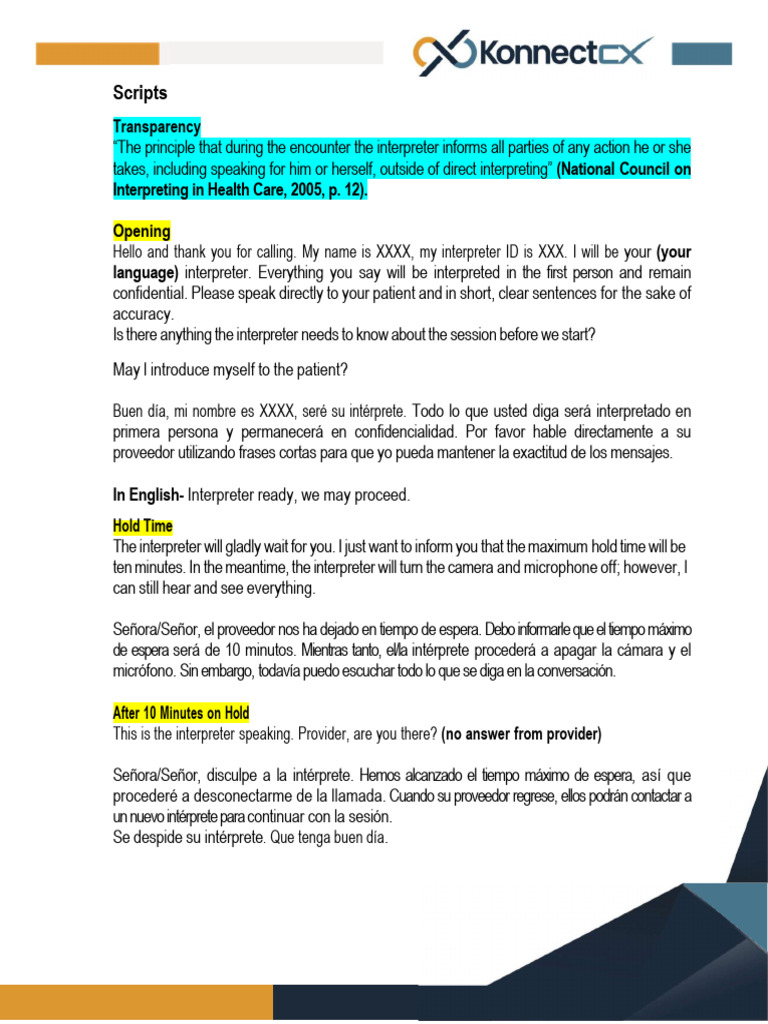 Scripts For Calls - Spanish | PDF