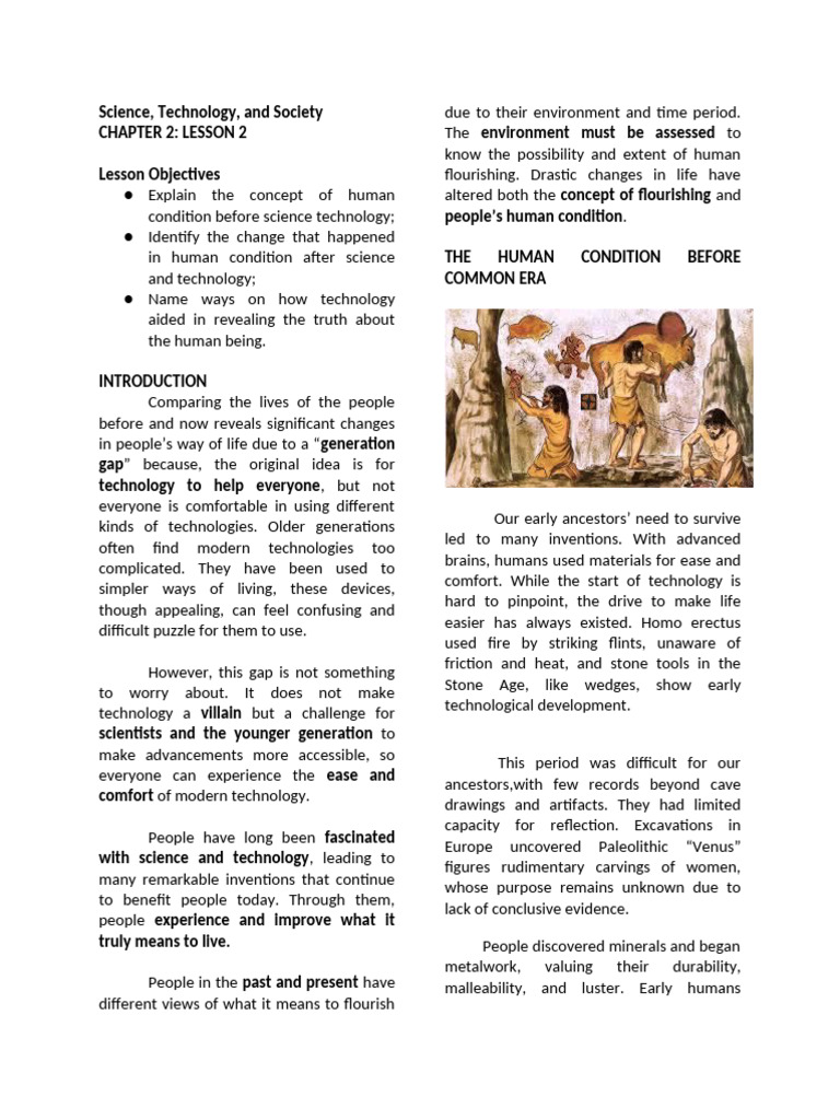 STS CHAPTER 2 LESSON 2 OUTLINEHand Made | PDF | Science | Stone Age
