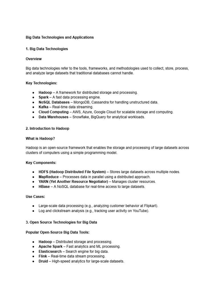 Module 1 - Part 3 - Big Data Technologies and Applications | PDF ...