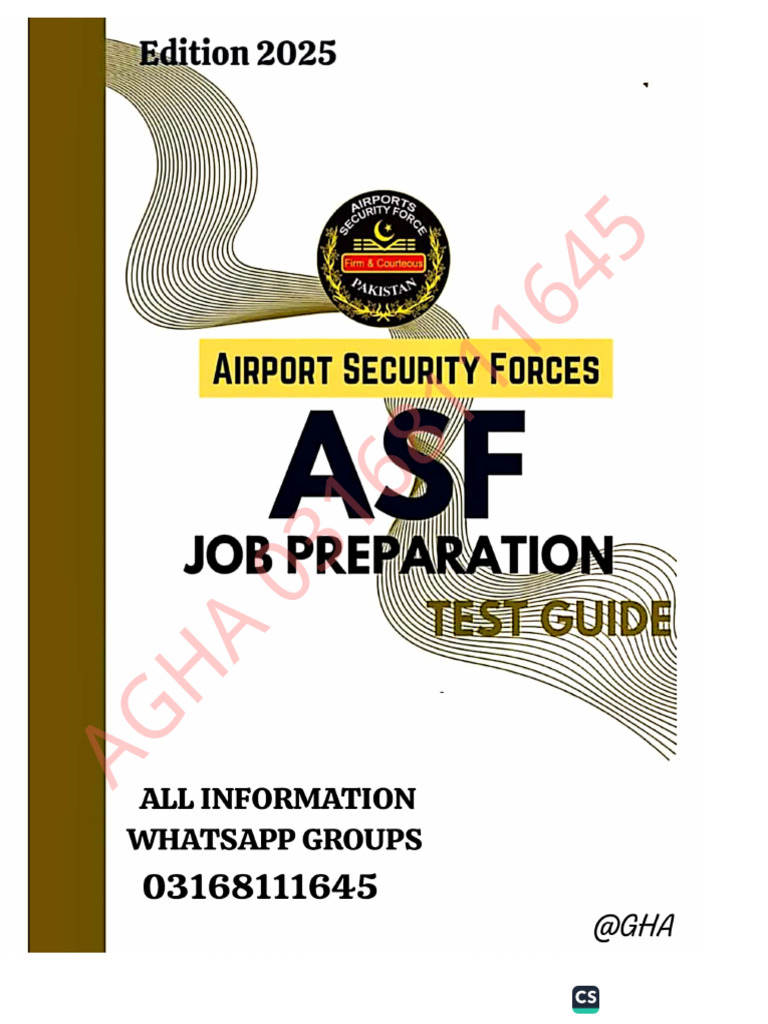 Asf Asi & Corporal Solved Past Papers | PDF