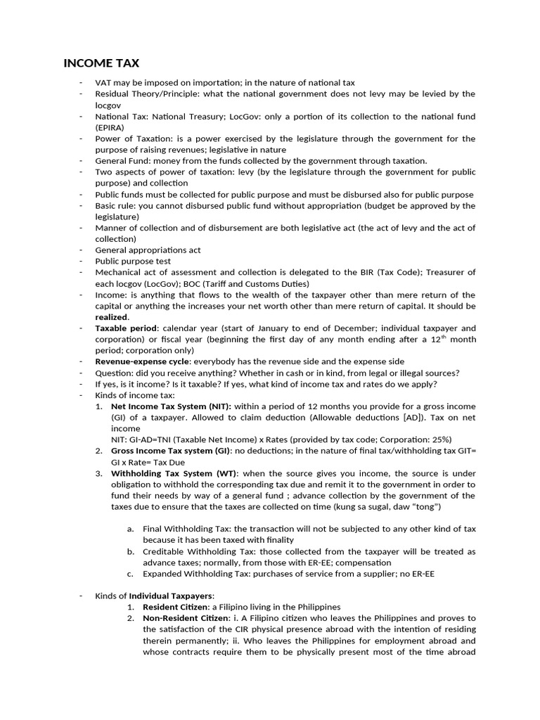 TAX Notes | PDF | Tax Deduction | Taxes
