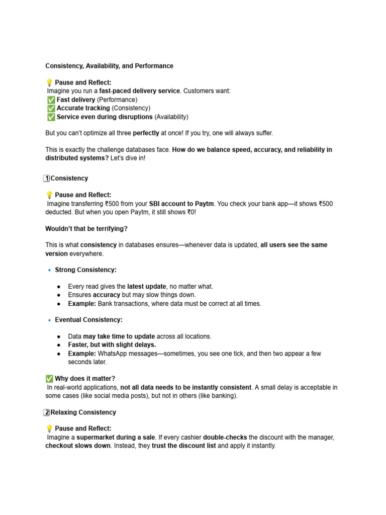 Module 2 - Part 3 - Consistency, Availability, and Performance | PDF ...