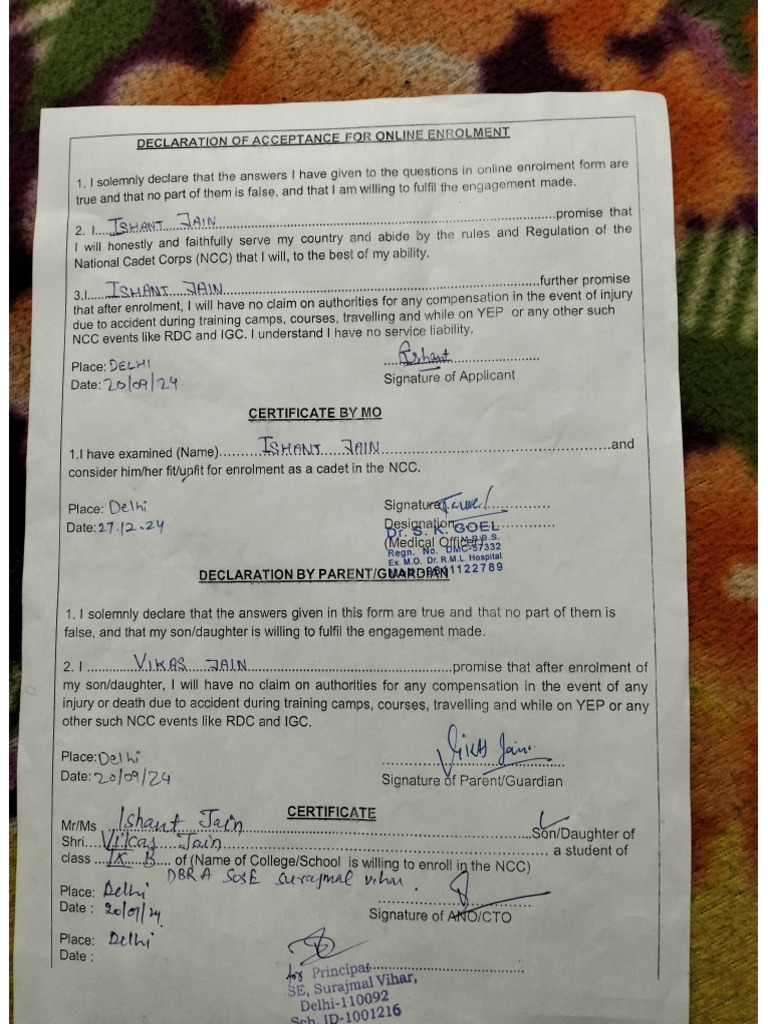 NCC Form | PDF