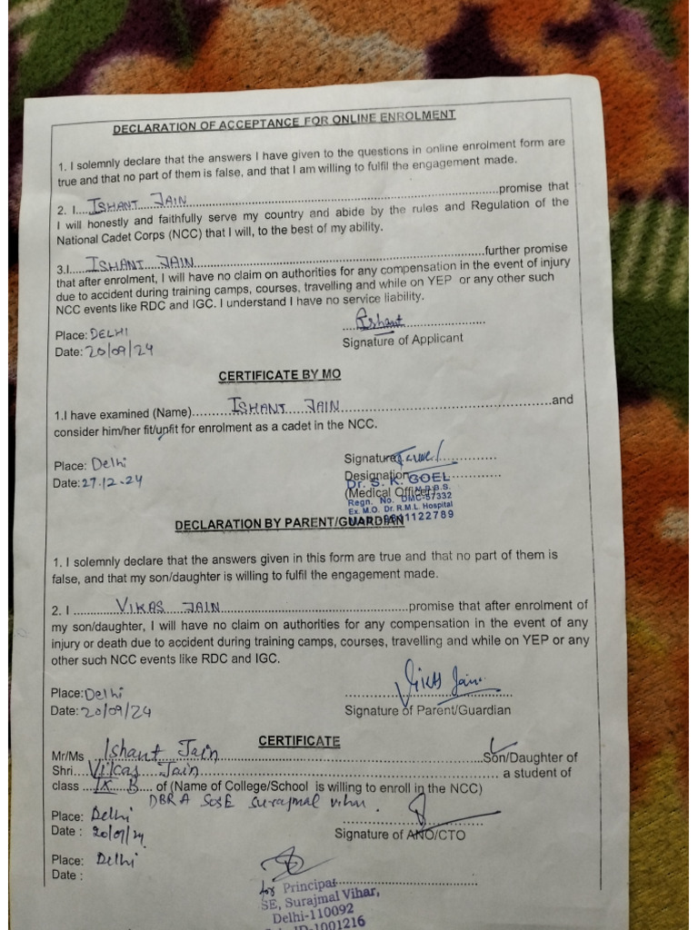 NCC Form | PDF